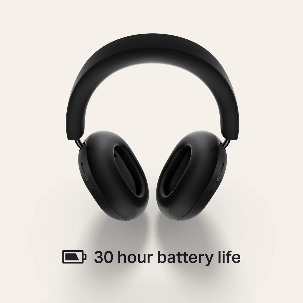 A close-up of Sonos Ace headphones. The text 